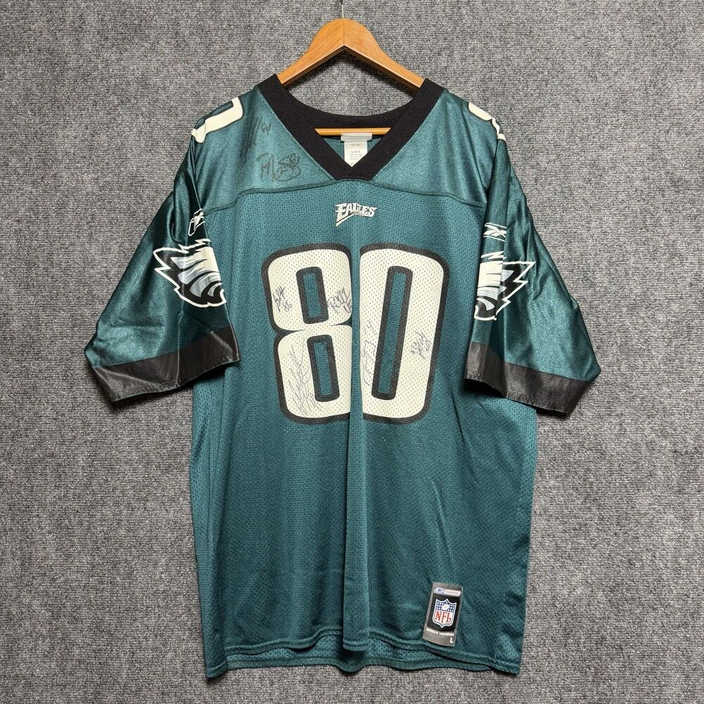 James Thrash #80 Eagles Jersey Signed by A.J. Feeley, Hank Fraley, Terrell Owens